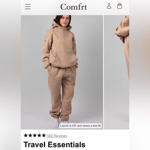 NWT Comfrt Travel Essentials Set in Latte, M